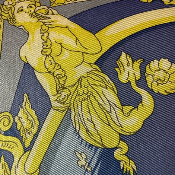 Rare! Vintage Hermes Scarf 100 % Silk by Hugo Grygkar in 1953 NY Estate Sale - Picture 5 of 10
